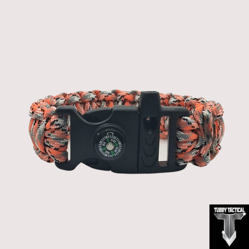 Tubby Tactical Solid Colors Whistle & Compass Bracelet