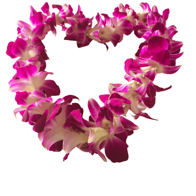 fresh purple orchid lei by Mauis Finest Gifts