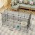 Pet Playpen, Small Animal Cage Indoor Portable Metal Wire Yard Fence for Small Animals, Guinea Pigs, Rabbits Kennel Crate Fence Tent Black 24pcs (And 8pcs For Free)