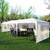 Heavy Duty Canopy Event Tent-10'x30' Outdoor White Gazebo Party Wedding Tent, Sturdy Steel Frame Shelter w/5 Removable Sidewalls Waterproof Sun Snow