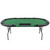 9-Player Folding Poker Table 3 Fold Oval Green