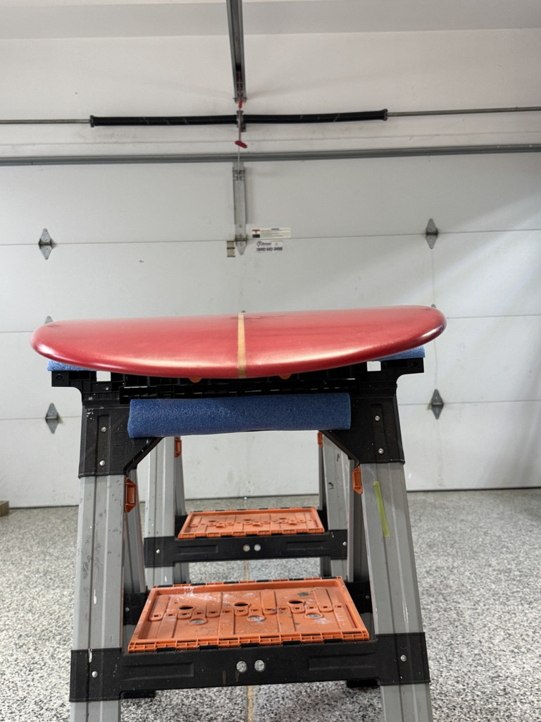 9'1" New "Mental Case" High Performance Longboard Surfboard - Red/White