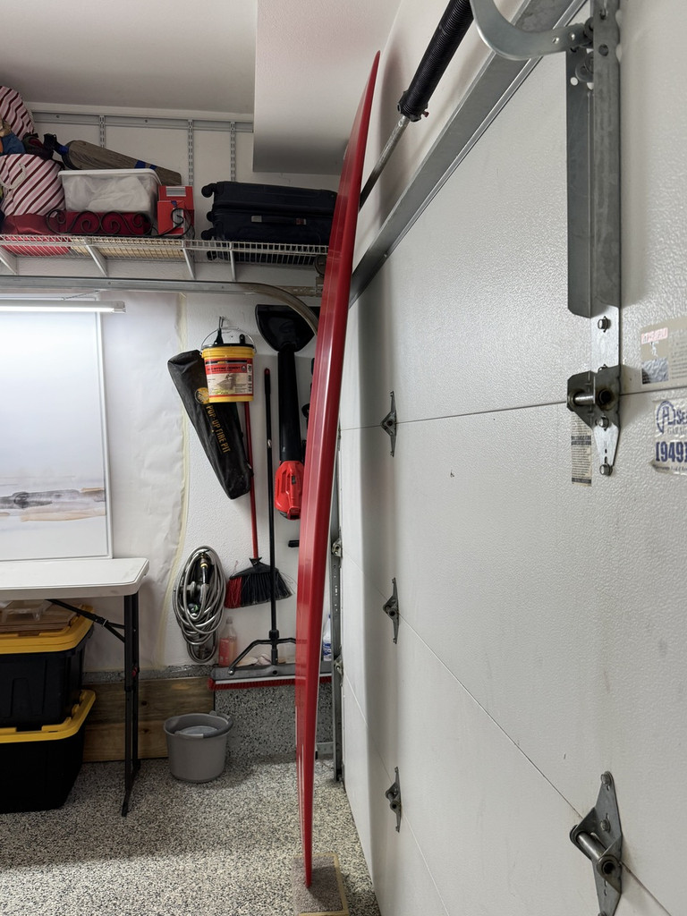 9'1" New "Mental Case" High Performance Longboard Surfboard - Red/White