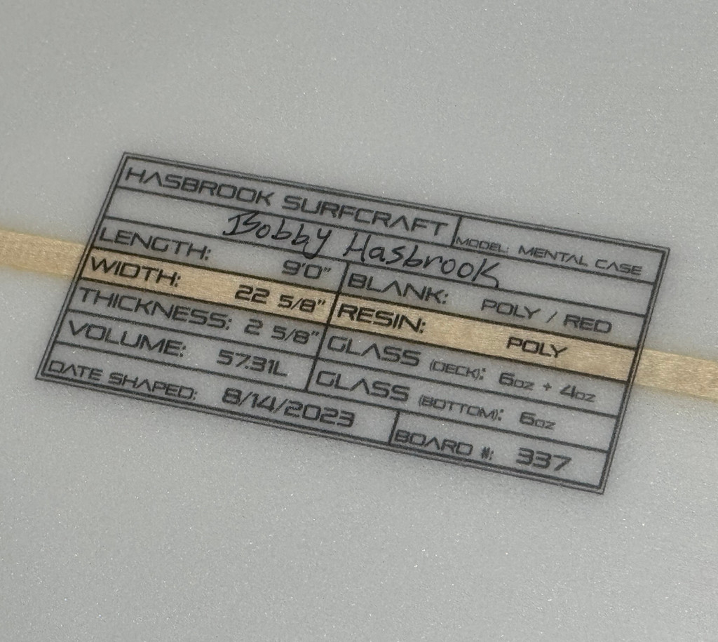 9'0" New "Mental Case" High Performance Longboard Surfboard - Red/Black Claw