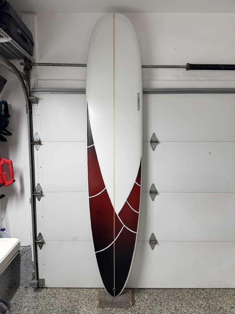 9'0" New "Mental Case" High Performance Longboard Surfboard - Red/Black Claw