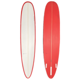 9'1" New "Mental Case" High Performance Longboard Surfboard - Red/White