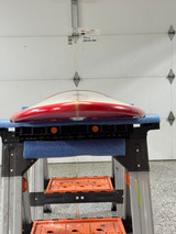 9'1" New "Mental Case" High Performance Longboard Surfboard - Red/White