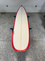 9'1" New "Mental Case" High Performance Longboard Surfboard - Red/White