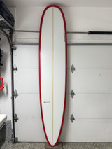 9'1" New "Mental Case" High Performance Longboard Surfboard - Red/White