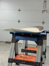 9'0" New "Mental Case" High Performance Longboard Surfboard - Red/Black Claw