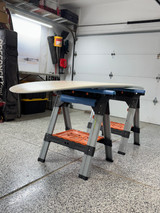 9'0" New "Mental Case" High Performance Longboard Surfboard - Green/Blue Claw