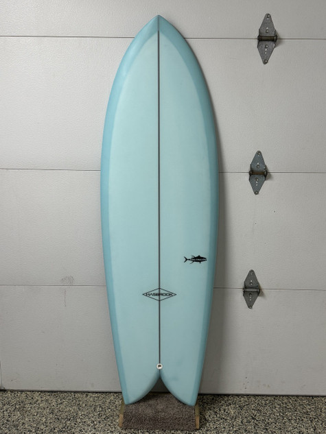 5'5" New "Tuna Swallow" Twin Fin Fish Surfboard - Seafoam Blue Resin Tint 5'5" New "Tuna Swallow" Twin Fin Fish Surfboard - Seafoam Blue Resin Tint