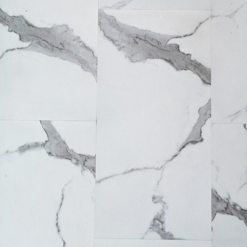 Calacatta White Stone Luxury Vinyl Tile Flooring