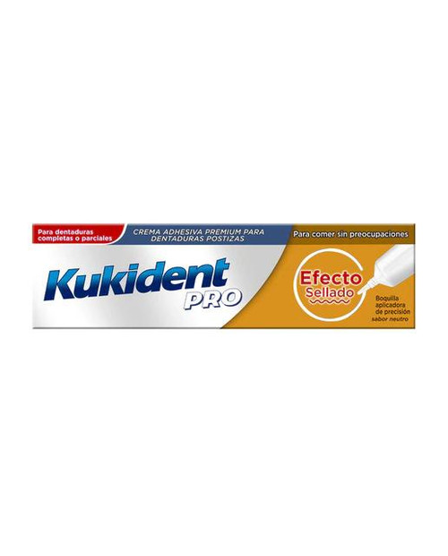 Adhesivo para prótesis dentales efecto sellado kukident