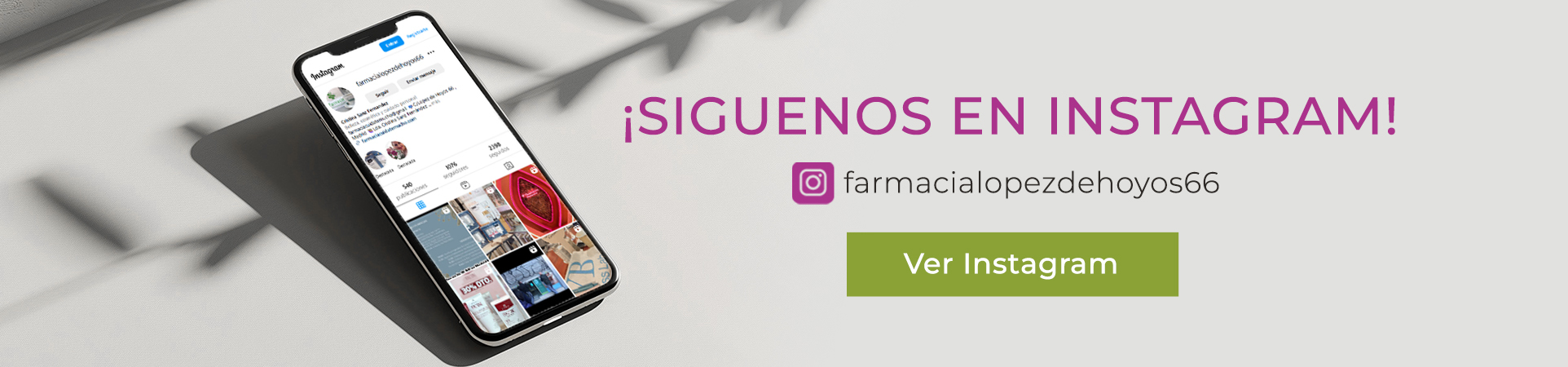 Farmacia Lopez de Hoyos 66 siguenos en Instagram