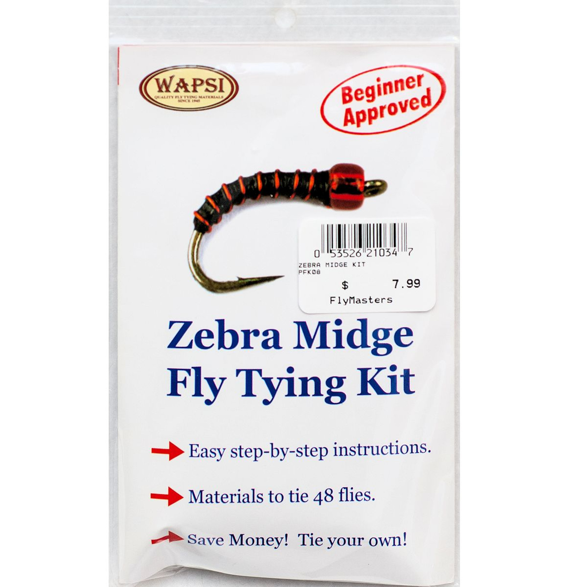 Wapsi Zebra Midge Kit - FlyMasters of Indianapolis