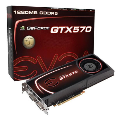 EVGA GeForce GTX 570 1280MB GDDR5 Graphics Card for SLI Support - SKU: 012-P3-1570-RX - PCI Express 2 x16 - HDCP Ready