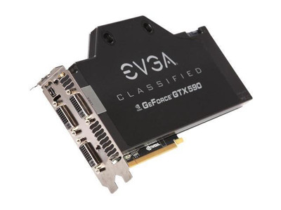 EVGA GeForce GTX 590 Classified Hydro Copper 3GB GDDR5 Graphics Card for SLI Support