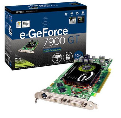 EVGA GeForce 7900 GT 256MB GDDR3 Dual DVI S-Video PCI-Express x16 Graphics Card - SLI Supported - for Gaming Servers