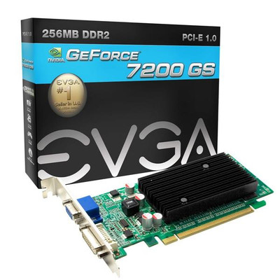 EVGA GeForce 7200 GS 256MB DDR2 PCI Express x16 DVI/VGA Video Graphics Card for ProLiant DL360p Gen8 servers