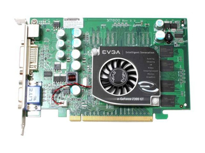 EVGA GeForce 7300GT 512MB DDR2 AGP Graphics Card for DVI/ D-Sub/ HDTV/ S-Video. Compatible with AGP 4x/8x slots.