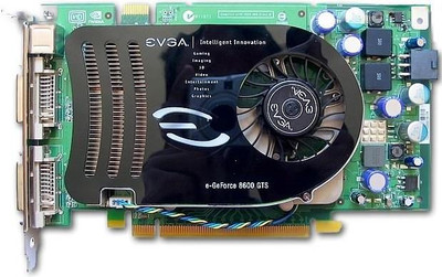 EVGA GeForce 8600 GTS SuperClocked 512MB Graphics Card for Dual DVI/ HDTV/ S-Video Out - SLI Supported
