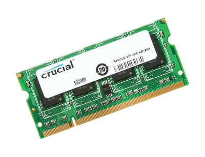Crucial 1GB PC2700 DDR-333MHz SoDimm Memory Module for Laptops
