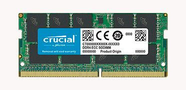 Crucial 8GB DDR4 ECC PC4-17000 2133Mhz SODIMM Memory for Servers and Workstations