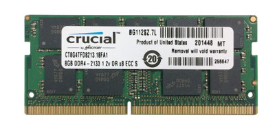 Crucial 8GB DDR4-2133MHz ECC SoDimm Memory Module for Servers