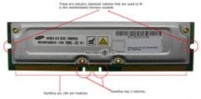 Samsung Rambus 256MB PC1066 1066MHz Memory Module for RDRAM RIMM - MR16R1628DF0-CN9 - Compatible with Servers
