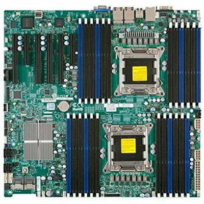 Supermicro X9DRI-LN4F+ Intel C602 DDR3 SATA3 Extended-ATX Motherboard for Dual LGA2011 Servers