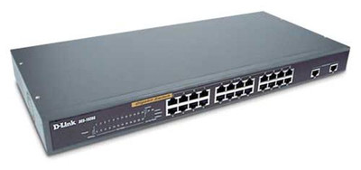 D-Link 24-Port 10/100 + 2 Gigabit 1000Base-TX Switch for Networking Setup