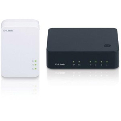 D-Link PowerLine AV 500 4-Port Gigabit Ethernet Switch Kit for Home Networking