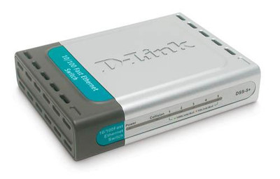 D-Link DSS-5+ 5-Port Fast Ethernet Desktop Switch for RJ-45 10Base-T to 100Base-TX Networks