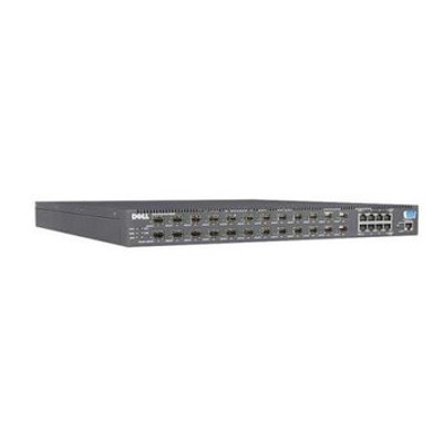 6024F - Dell 24 x Port 10/100/1000Base-T SFP + 8 x Port 10/100/1000Base-T Combo Rack-Mountable Layer 3 Managed Gigabit Ethernet Switch