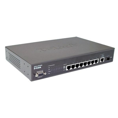 D-Link DES-3010PA 8-Port PoE Managed Switch, 1 Gigabit Port, 1 SFP Slot - for Networking Servers
