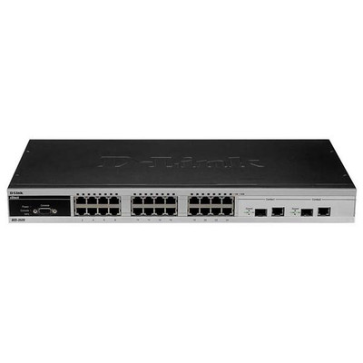 D-Link DES-3526 24-Port Stackable Layer 2 Managed Switch, 2 Gigabit Combo Ports, Ethernet Network Switch