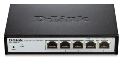 D-Link DGS-1100-05 EasySmart 5-Port Gigabit Switch RJ-45 10/100/1000Base-T Desktop Switch - Networking Equipment