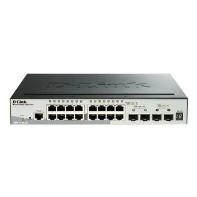 D-Link DGS-1510-20 SmartPro Stackable Switch, 20 Ports, 2x Gigabit SFP, 2x 10Gbps SFP+, network switch