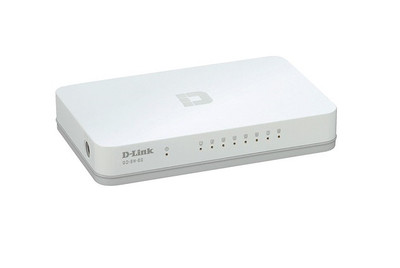 D-Link 8-Port Gigabit Ethernet Switch for Fast Networking in Small Office or Home Office Settings