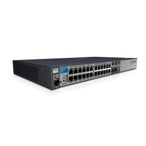 HP Procurve 24-Port 10Base-T RJ-45 Layer2 Switch, Rack-mountable, 1U, 2 Dual Personality Ports