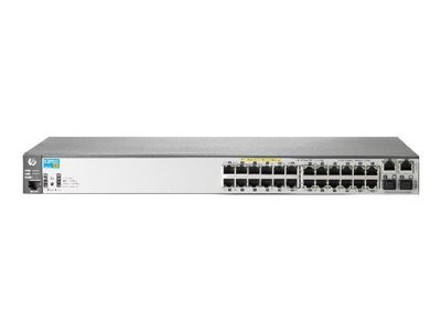 HP J9624A 24-Port Gigabit Ethernet PoE Switch w/ 2 SFP Slots - Networking Equipment for Data Centers