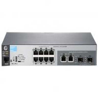 HP 2530-8 Managed Gigabit Ethernet Switch, 8 1000Base-T Ports, 2 SFP Ports, Network Switch for Small Business