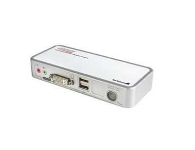 StarTech 2-Port Compact USB DVI KVM with Cables and Audio Switching for efficient workstation management