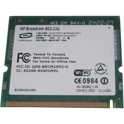HP Mini PCI IEEE 11MBps 802.11b Wireless LAN Network Interface Card for ProLiant DL360p Gen8 servers