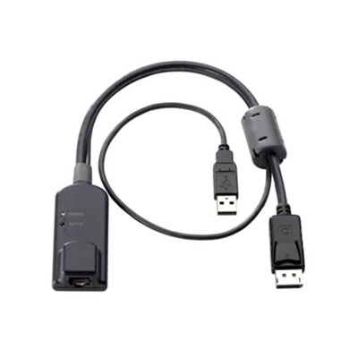 HPE KVM Console USB/Display Port Interface Adapter for AF654A, compatible with servers, server rack accessory