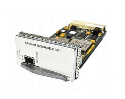 Juniper PE-2E3-ATM2 2 Port E3 ATM2 IQ Interface Card, compatible with Juniper routers, mounted in a network rack