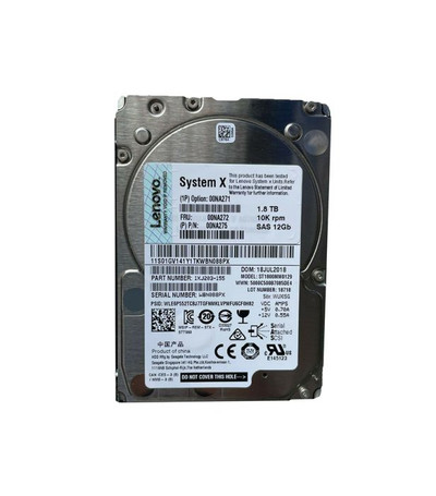 IBM 1.8TB 10000RPM SAS 12Gb/s 2.5 G3Hs Hard Drive for Servers