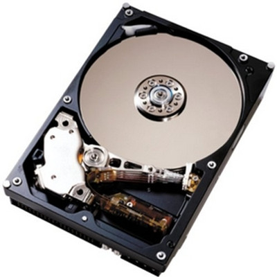 IBM Deskstar 120GXP 40GB 7200RPM IDE Ultra ATA/100 3.5-Inch Hard Drive mounted in desktop computer
