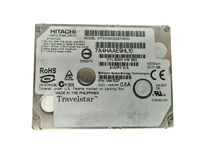 Hitachi Travelstar C4K60 30GB 4200RPM IDE Hard Drive for ZIF 1.8-inch - Compatible with ATA-6 - Ideal for laptops